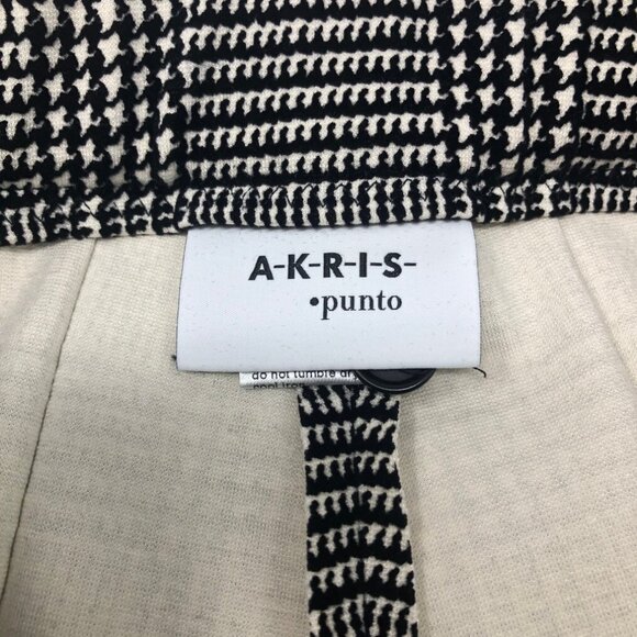 Akris Punto Black White Houndstooth Pants Size 4 Textured - Picture 6 of 8